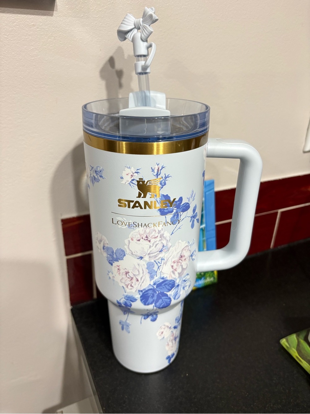 Stanley x LoveShackFancy Limited Edition 40oz Quencher Blue floral